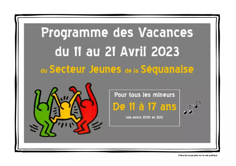 Secteur Jeunes - Vacances de Pâques